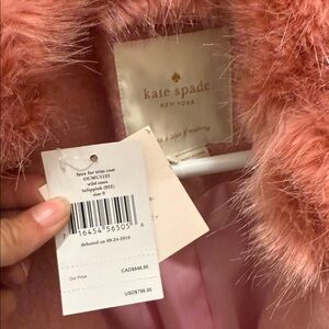 Kate Spade Pink Faux Fur Coat